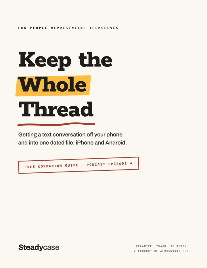 Cover of Keep the Whole Thread, a free Steadycase guide