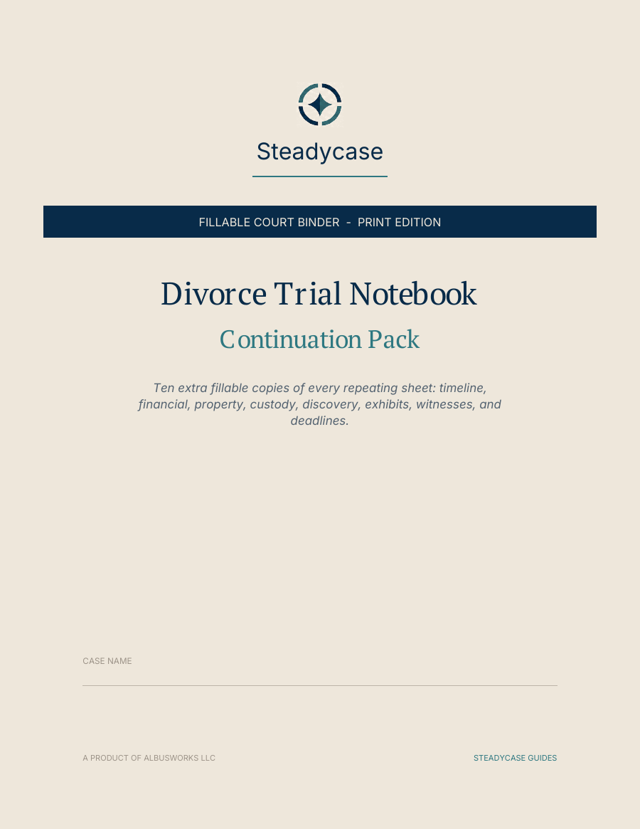Full Divorce Print Edition Continuation Pack cover