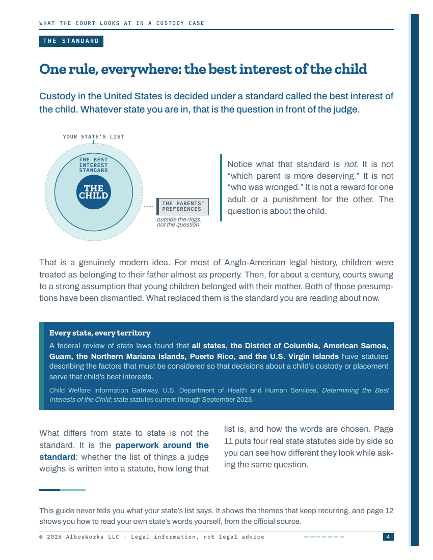 Sample page: the one standard courts apply